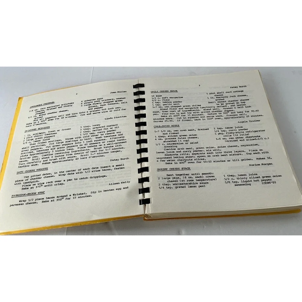 St Monica's Catholic Church Cookbook Vintage Yellow Spiral Bound‎ Moraga CA